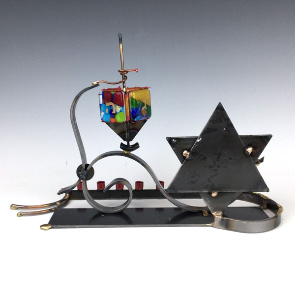 Menorah and Dreidel Combo